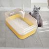 Litter Pan Practical Open Top Kitten Box Anti Splashing Removable High Sides Large Cat Bedpan