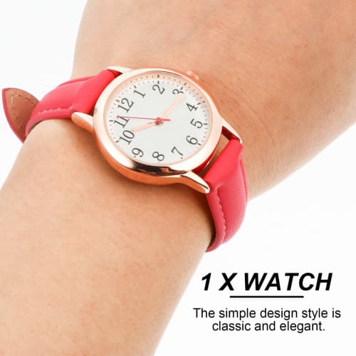 POPETPOP Women's Watch, Cute, Waterproof, Analog Quartz Movement, for Women, Work, Girls, Kids, and Students