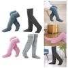 Leg Warmers Long Fuzzy Over Knee Socks Thigh High Stockings Boot Cuffs Open Toe Footless Non Slip