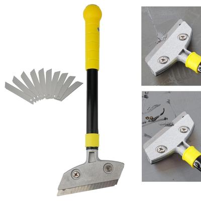 1Pcs Putty Cutter With 10Pcs Replacement Blade Scraper Aluminum Alloy Putty Cutter Tile Glass Scraper Remover Clean Shovel Tools