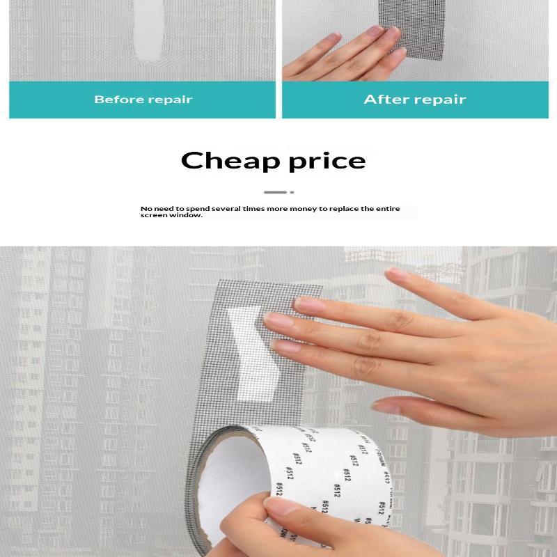 2M Window Screen Repair Tape With Strong Self Adhesive For Home Window Door Mesh Hole Fixing Anti Mosquito And Insects