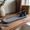 Zen Style Black Cat Incense Stick Holder Mobile Cat Incense Burner with Ash Catcher  Yoga Room