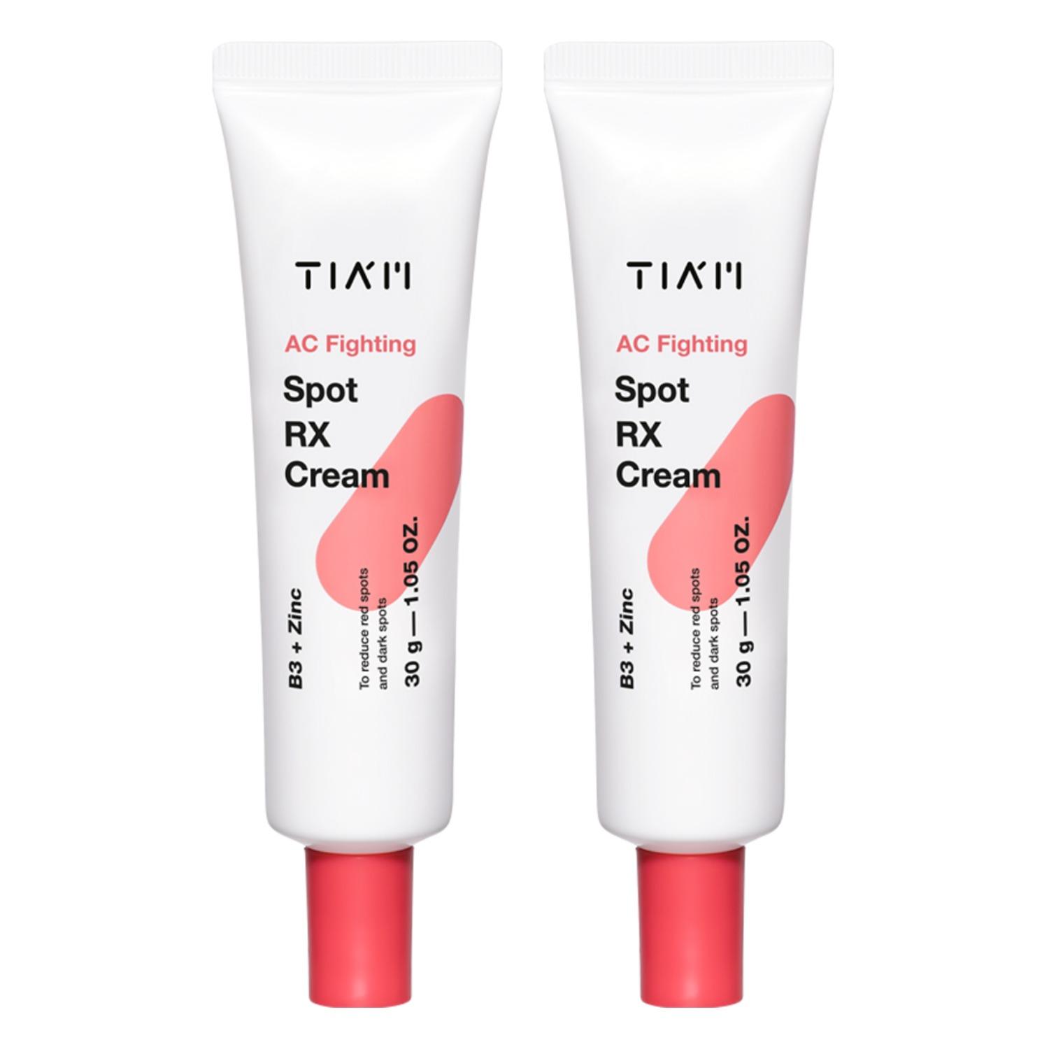 TIA M AC Fighting Spot RX Cream (Set of 2) - Intensive Spicule Blemish Treatment & Redness Relief, 30ml x 2