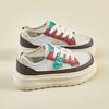New Summer White Shoes for Female Students' Thick Sole Elevated Mesh Breathable Casual Shoes