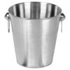 Large Ice Bucket for Ice Bottles of Champagne, Wine, Alcohol, Vodka, Steel