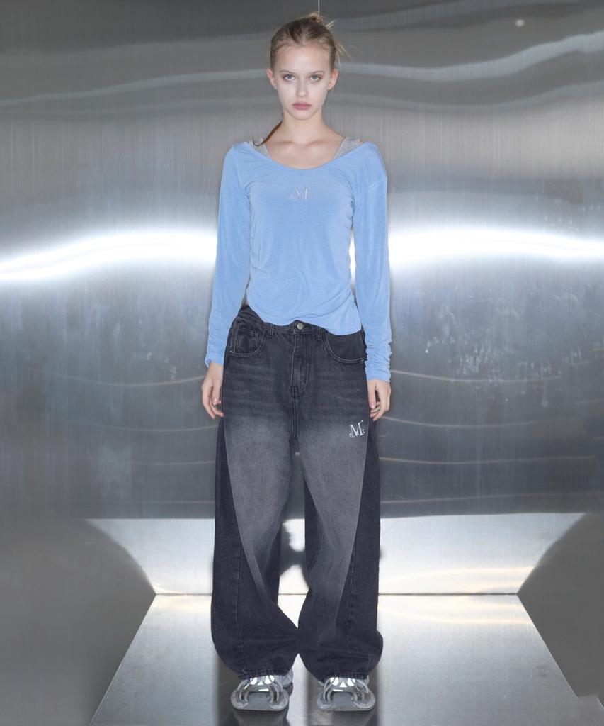 MUCENT Viola One-Shoulder Asymmetrical Shirred Tee (3 Colors)