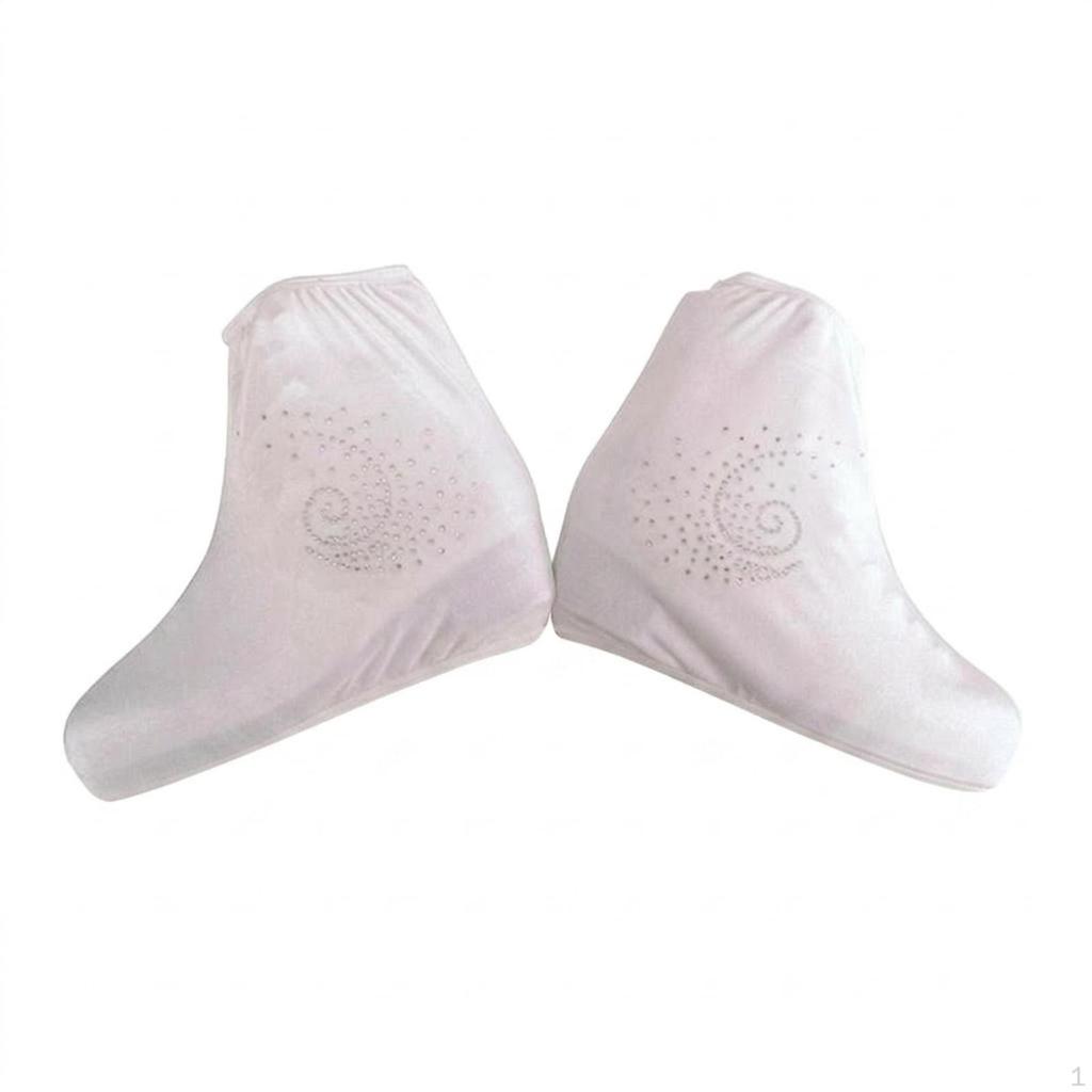 Figure Skate Shoes Cover Elastic Opening Velour Soft Sheltering Gear for Storage, Travel