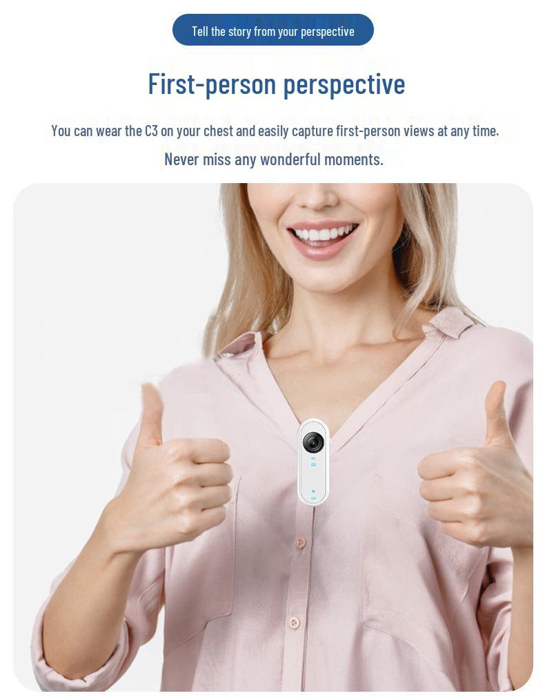 Thumb Action Camera for Cycling & Mountaineering - HD 1080p Ultra-Wide Angle 