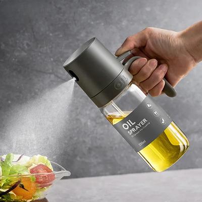 Erogatori Olio 180/250ml Spruzzatore Olio d'Oliva Mister per Friggitrice ad Aria Insalata Cottura Bottiglia Spray Olio Vetro Borosilicato Alto Cucina