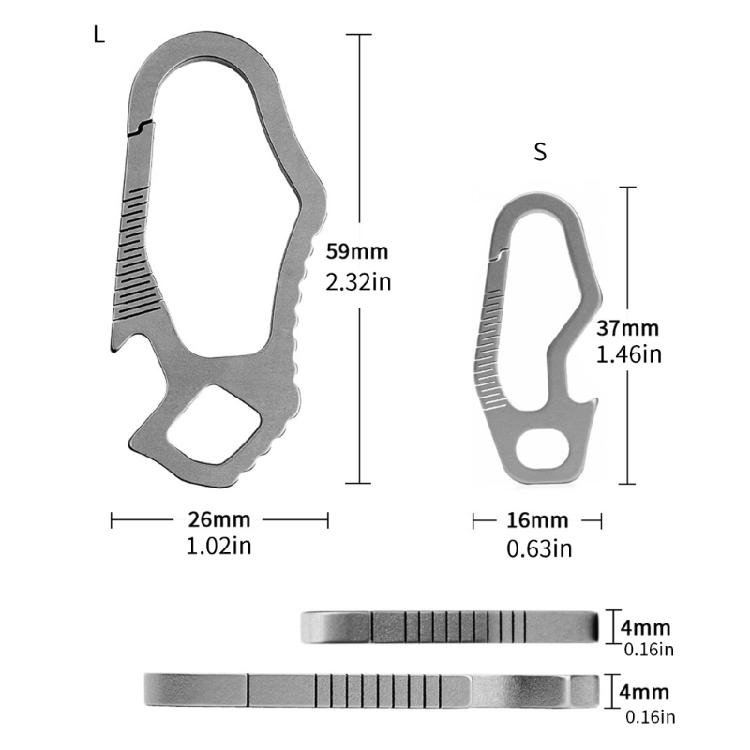 High Strengths Corrosions Resistant Titaniums Key Organizers Ergonomic Keychains Gadget for Adventure Travel