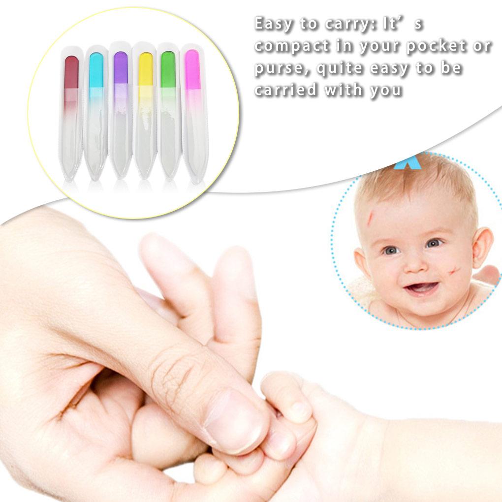 6PCS/Set Nail File Frosted Wear-resistant Flexible Washable DIY Handicrafts Glass Nail Art Manicure Tools Women