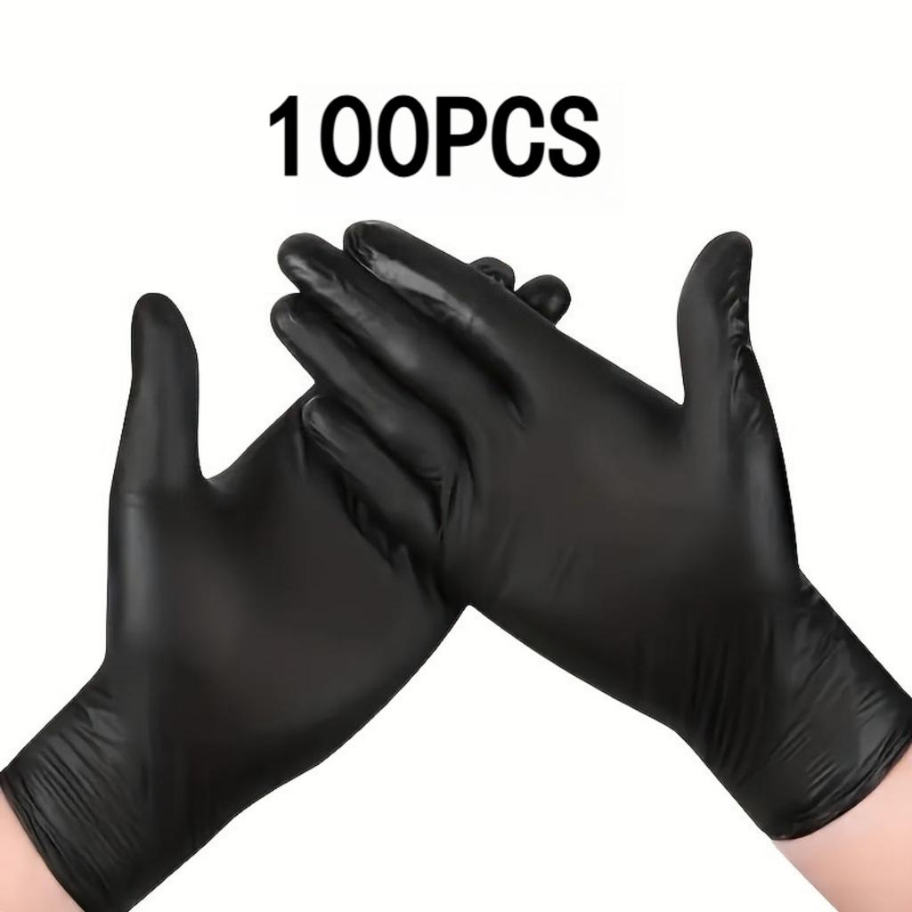 Black Disposable Gloves, Waterproof and Durable for Home Cleaning, Suitable for Kitchen Cleaning, Tattooing, Hair Dyeing, Pet Care, Beauty Salons