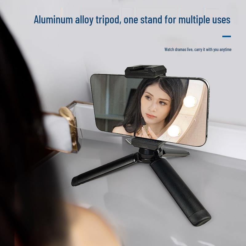 Red Crab Metal Tripod Desktop Stand with Fixed Clip