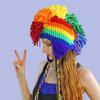Adult Funny Knitted Hat Halloween Hat Cosplay Costume Tassel Red Crown Roman Hat