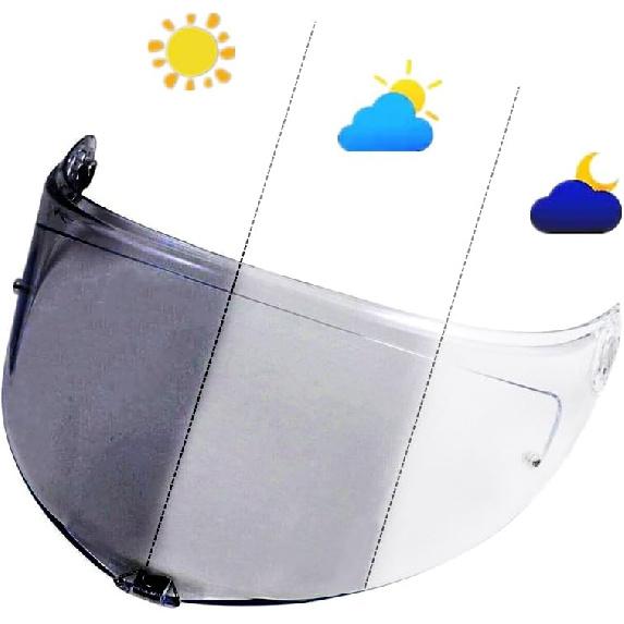 BSTOP Photochromic K6 Visor Sunshield for AGV K6S K6 Helmet Shield Replacement Sunscreen