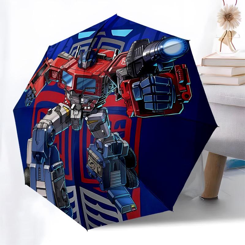Transformers, Optimus Prime Automatic Opening and Closing, 8 rib Structure Portable Umbrella, Suitable for Men and Women in All Seasons Per