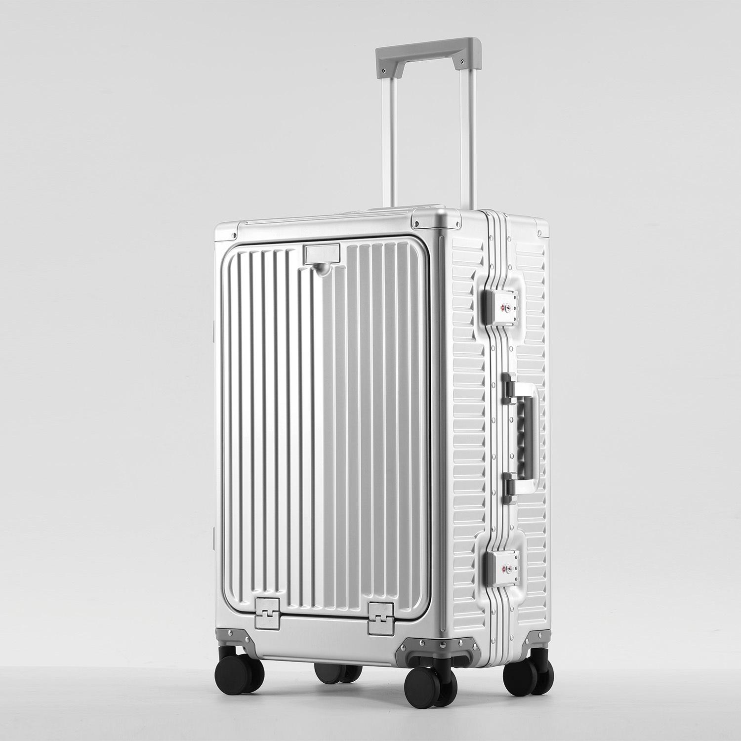 

20 Многофункциональный алюминиево-магниевый чемодан ручной клади с универсальными колесами для деловых поездок 20-inch Carry-on