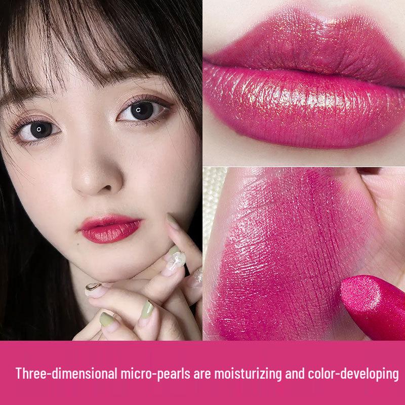 Cosnini Small Makeup Pearly Shimmer Lipstick In Rose Purple Dragon Fruit Shade - Long-lasting, Non-Transferable.