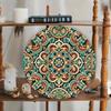 Large Moroccan Floral Metal Wall Art, Vintage Boho Hanging Decor for Living Room, Bedroom, Kitchen, Bar, Cafe
