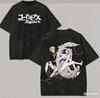 Hot Vintage Washed Code Geass Cc Graphic T Shirt Soft Cotton Short Sleeve Oversized Loose Unisex Anime Manga Streetwear Tops