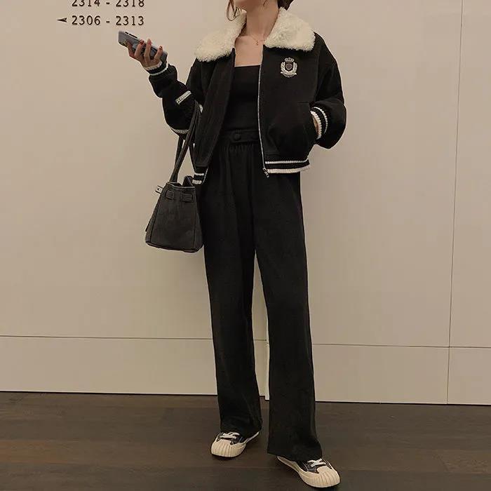 Women's High Waist Wide Leg Pants - 2023 Autumn/Winter Casual Drape Slim Fit