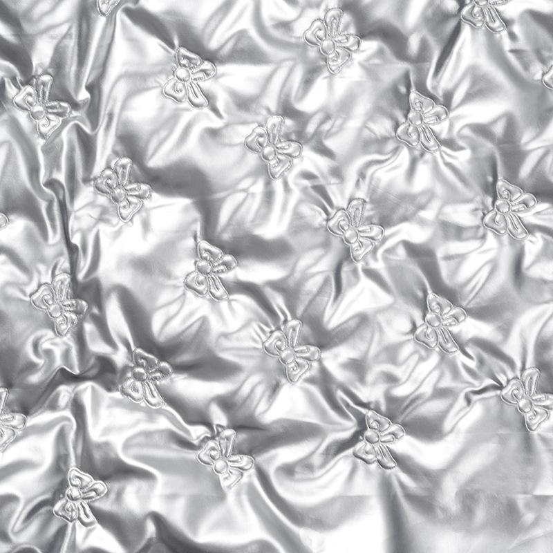 

100X138CM Ultrasonic Embossed Bow Quilted Pressed Cotton Polyester Fabric 2mm ThickThrow Pillow Bag Pet Outdoor Picnic Mat Diy 100X138CM