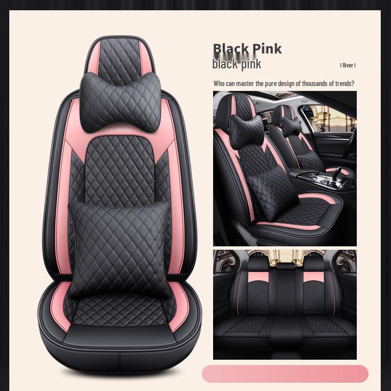 Jetour X70 Plus Cool Edition Bluebird Universal Car Seat Cushion - Full Leather, Diamond Pattern, Four Seasons.