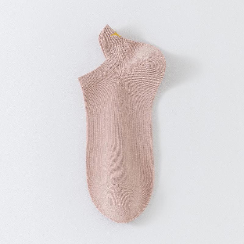 Women's 3D Heel Love Embroidery Low-Cut Socks - Breathable & Invisible