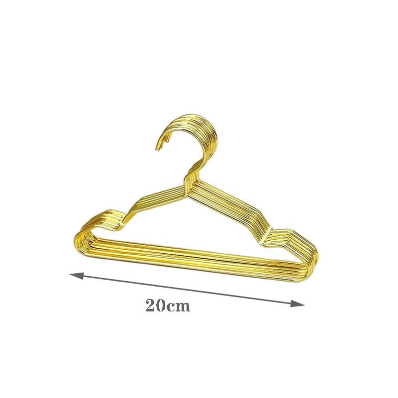 10 Pack Gold Hook Coat Children Metal Heavy Hanger for Clothes With Non-Slip Design Space Saving Heavy Duty Hangers for Pets Dog