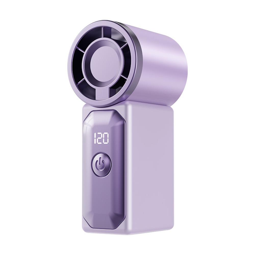 120 Adjustable Settings Mini Handheld Fan LED Display Turbo Fan Portable Desk Fan  Travel