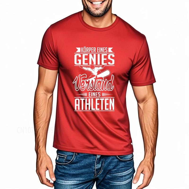 Graphic summer Teenagers t shirt Body of a genius mind of an athlete Short Sleeve Relaxed Fit O Neck tops cotton teeshirt