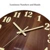 12 Inch Luminous Silent Quartz Art Deco Oval Fluorescent Wall Clock with Needle Display for Living Room and Bedroom