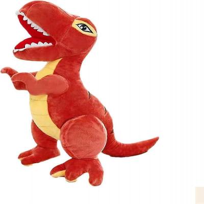 Wypchany Dinozaur, Zwierzę Dinozaur Pluszowa Zabawka Symulacja Dinozaura Tyranozaura Pluszowa Lalka Zabawka dla Dziewczynki Chłopca Dzieci Prezent na Imprezę (Czerwony, 30cm)