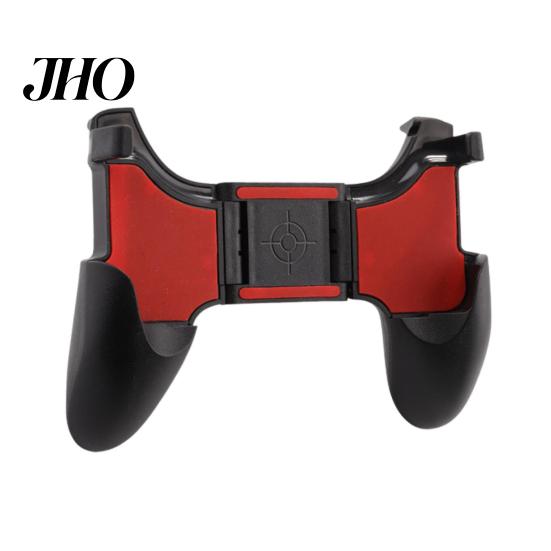 Game Gamepad Bracket Mobile Phone Holder Non-slip Ergonomic Stretch Function Convenient Four-finger Linkage Handle ABS Cell Joystick Stand for чёрный