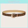 Tiger Print Minimalist Thin Belt With Pu Material And Metal Pin Closure For Daily Office Outfit