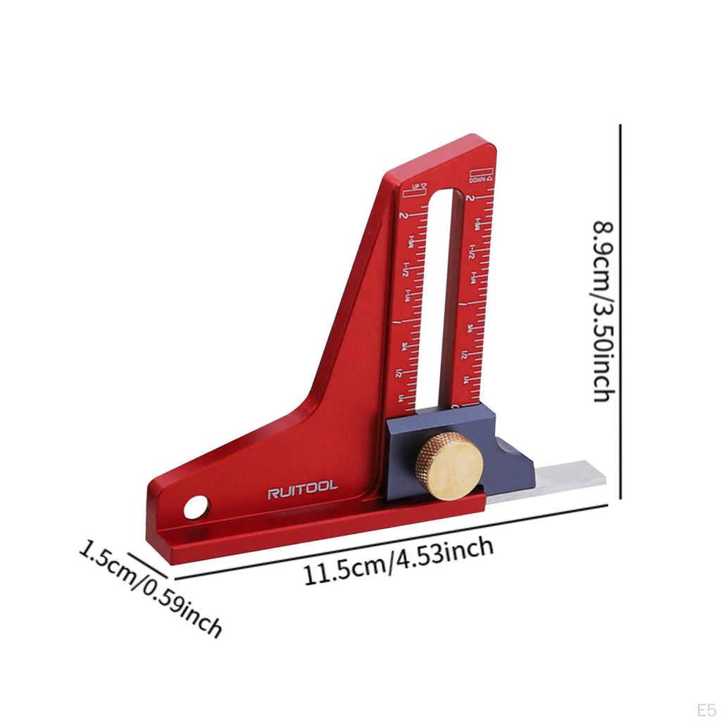 Table Saw Height Gauge Adjustable Professional Use Measurement Tool Double Scale Depth