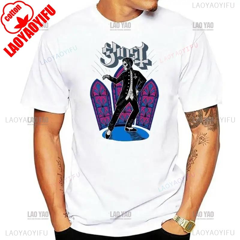 New Men T-shirt Ghost BC  Swedish Heavy Metal Band Fan Shirt Tshirt Women T Shirt Summer Cotton Casual Hipster Streetwear Tops