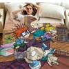 Rugrats Cartoon Print Flannel Blanket High Quality Warm Comfortable Cover for All Seasons Perfect for Gifts Home Decor