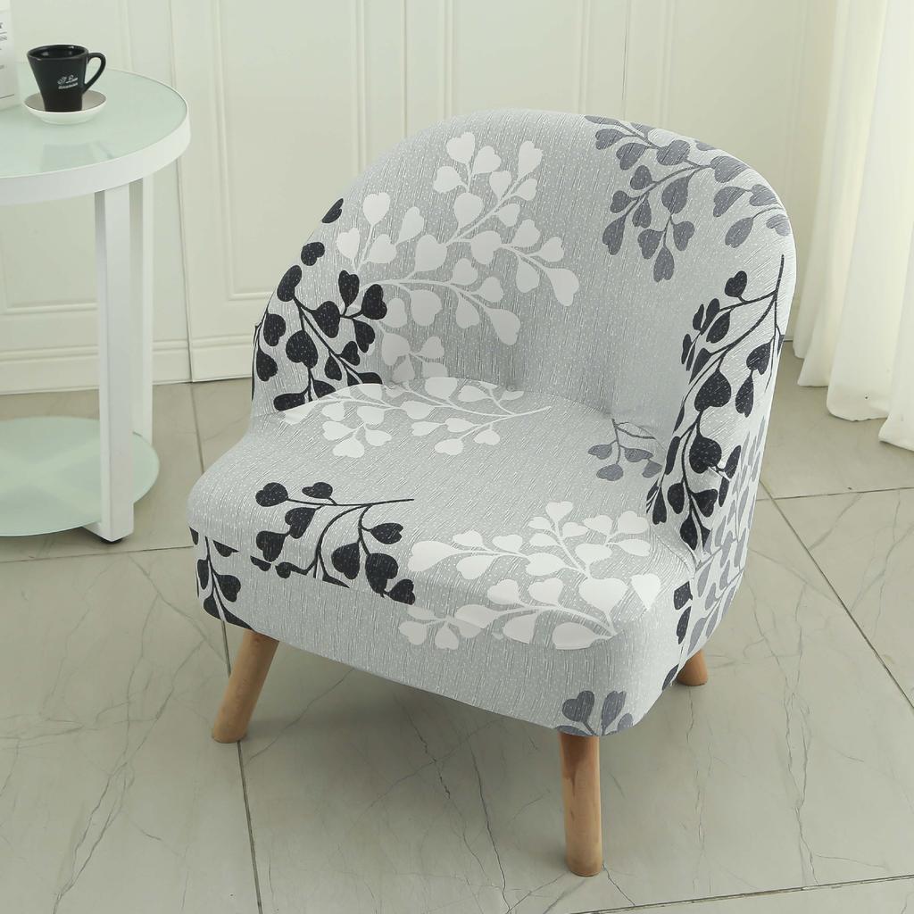 Curved Chair Cover Elastic Household Small Sofa Cover Modern Style Dustproof Curved Chair Cover