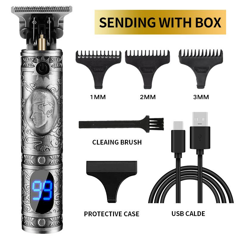 2024 USB T9 Hair Clipper Barber Professional Electric Hair Trimmer Shaver Trimmer Beard 0mm Men Hair Cutting Machine for Men