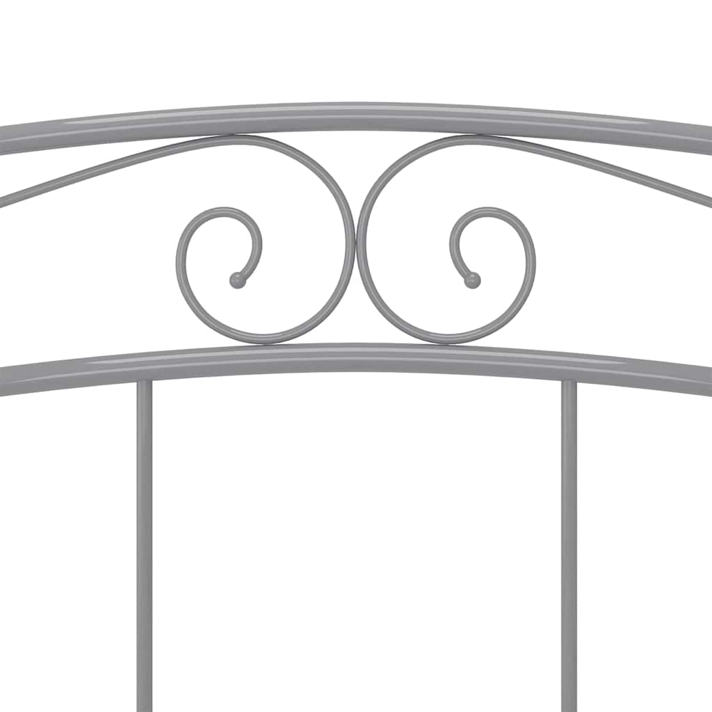 Vidaxl Bed Frame, Grey, Metal, 180 X 200 Cm