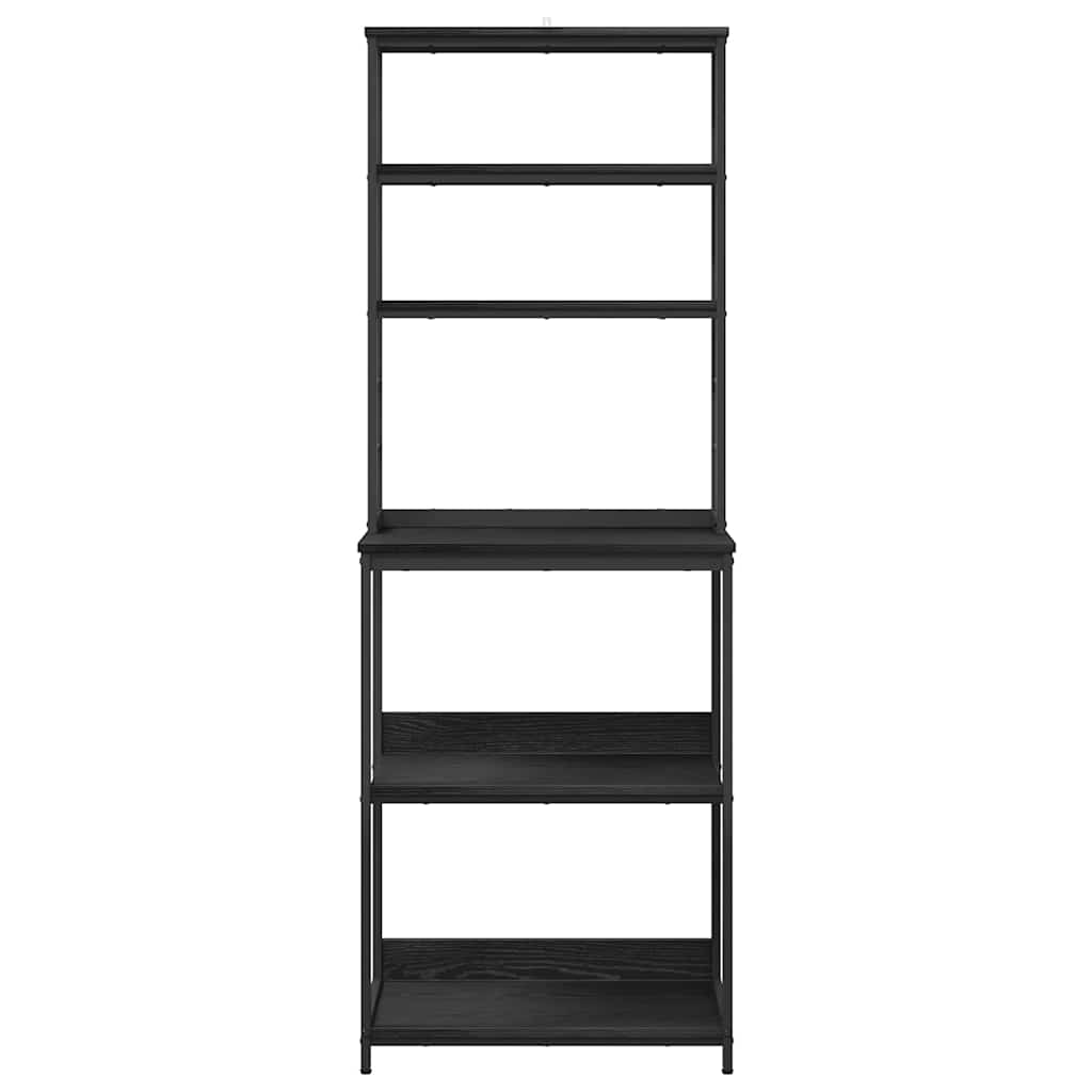 Kitchen Shelf Black Oak Effect 60 X 40 X 168 Cm Engineered Wood
