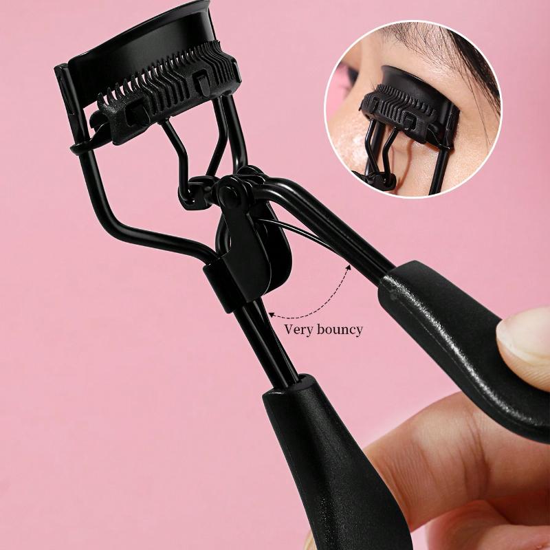 1pc Portable Eyelash Curler, Black Color With Comb, Instantly Curls And Holds Lashes, Suitable For Daily Makeup
