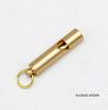 Brass Outdoor Survival Whistle: Bamboo Joint Keychain Pendant for Kids' Adventure