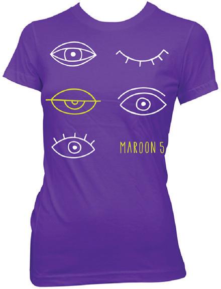 MAROON 5 - Eyes - S,M,L,XL Brand New Girlie T Shirt Top - Official Merchandise