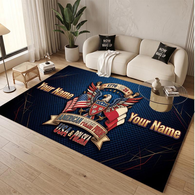 Personalized Crystal Velvet Carpet Poland Pattern Non Slip Floor Rug