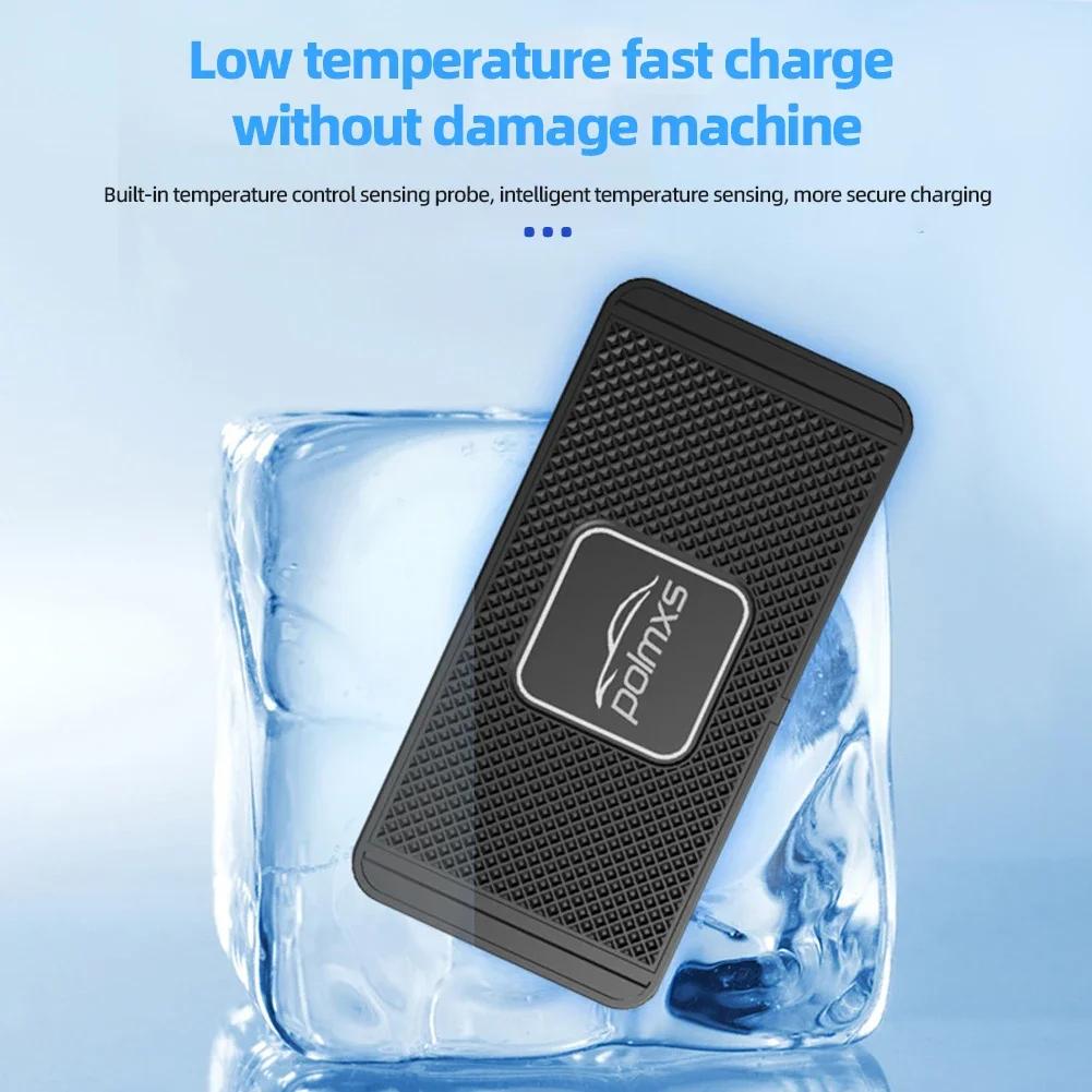 Wireless Car Charger Silicone Anti-skid Pad Cradle Dock For iPhone 14 13 X Fast 15W Car Charging Stand Car Modification