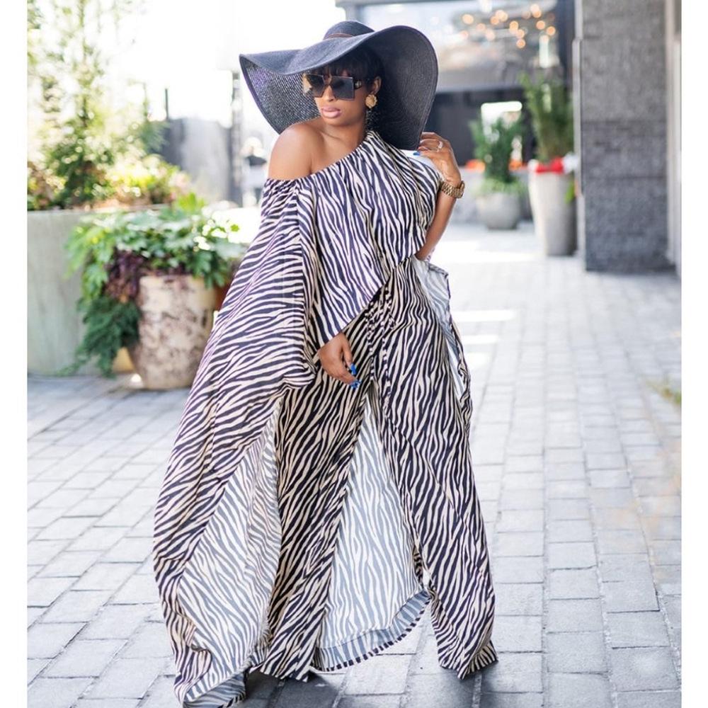 

Европейский и американский модный качественный шифоновый комплект-тройка для африканских женщин XL черный белый