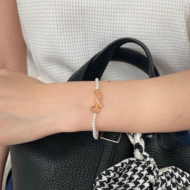 Сладкий Романтичный Жемчужный Браслет Легкая Роскошь Шарм Браслеты с Бабочками для женщин Вечеринка Свадьба Высокое Качество