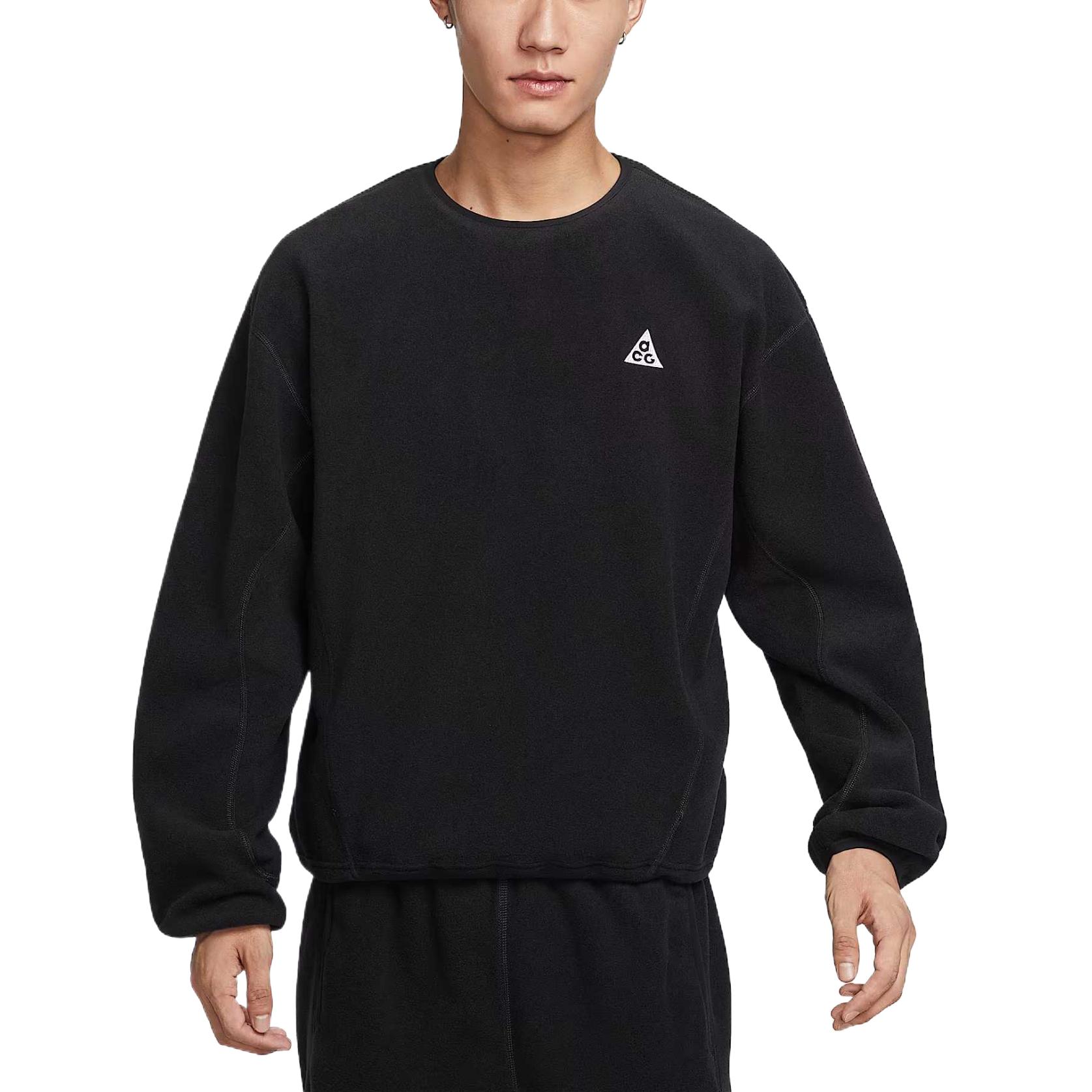 Nike ACG Series Solid Color Skin-Friendly Comfortable Crewneck Sweatshirt Men Sweatshirt HV1118-010 S